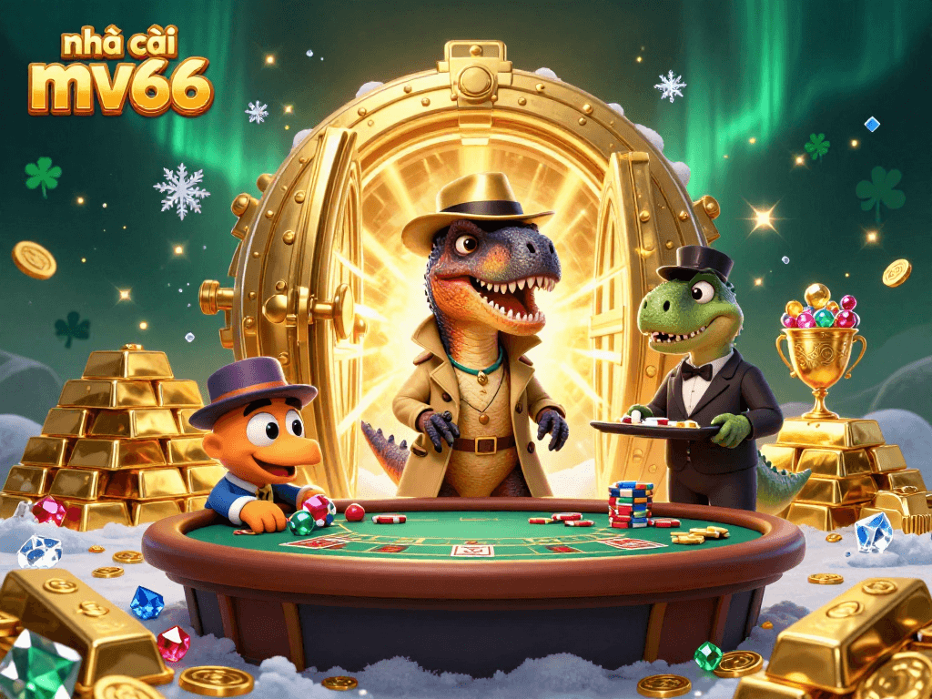 Experience fortune at nhà cái mv66 with card sharks, treasure vaults, and thrilling illustrations.