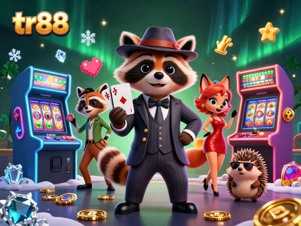 Play winning hands at tr88 with animated casino characters, showcasing excitement and vibrant game elements.