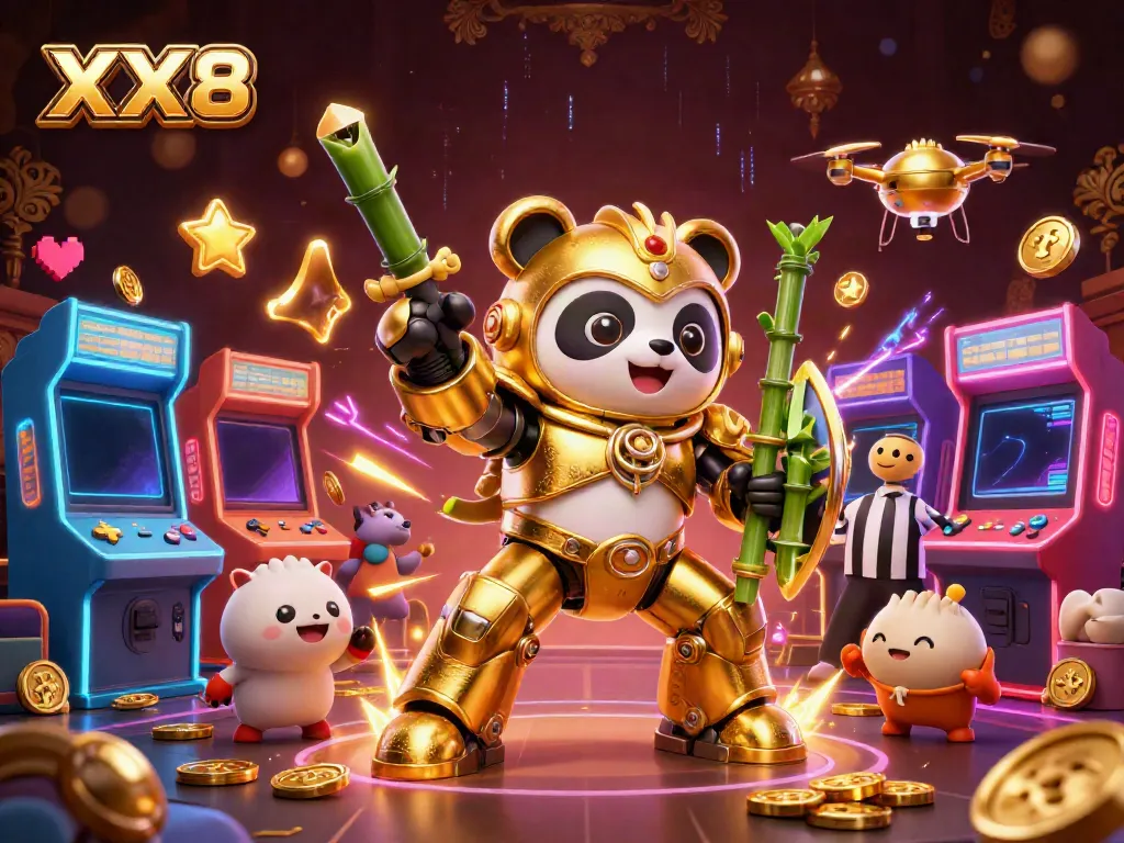 Experience the thrill of XX8 gaming with vibrant characters and exciting elements captured in 3D.