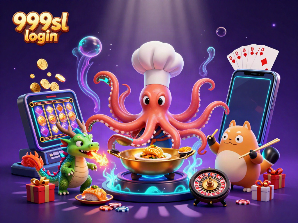 Experience thrilling gameplay with 999sl login showcasing vibrant 3D cartoon characters and captivating casino elements.
