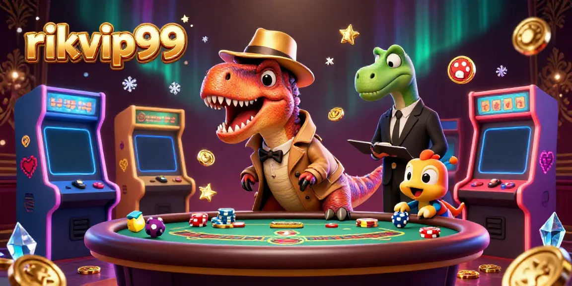 Experience the thrill of rikvip99 with unique characters and vibrant casino elements in a captivating scene