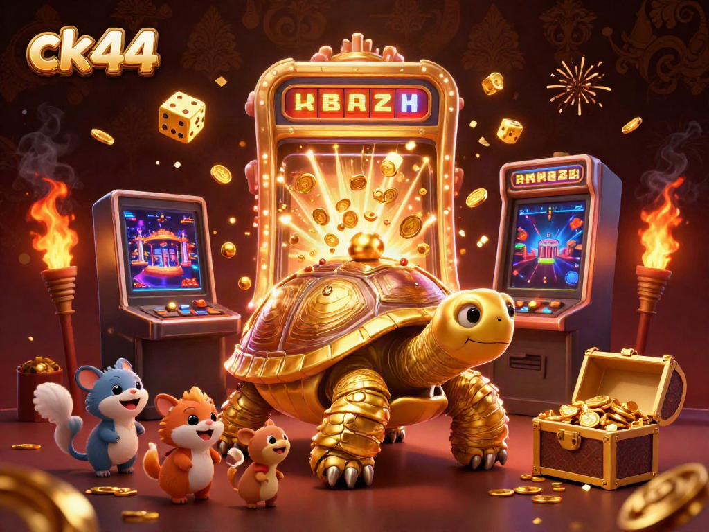 Experience thrilling jackpots at ck44 with our vibrant casino-themed illustration featuring exciting games.