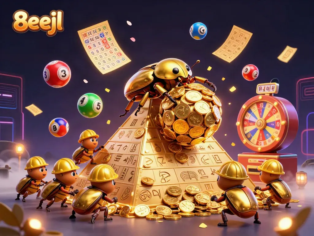 Experience the thrill of winning with 8eejl in this dynamic casino scene featuring games and vibrant elements.