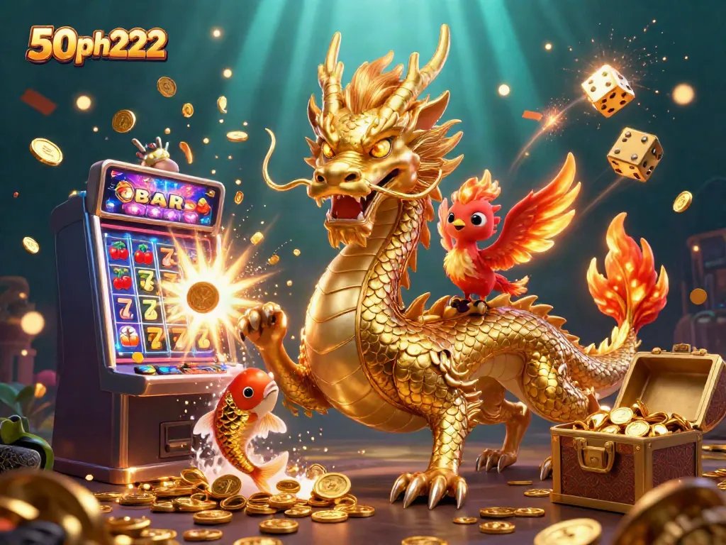 Engage with 50ph222's thrilling slots and jackpot action featuring a dynamic casino scene.