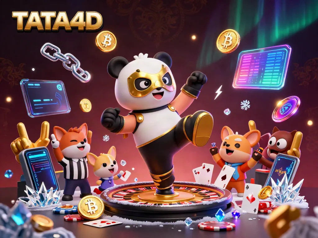 TATA4D showcases a captivating live casino scene with vibrant characters and gaming elements for an engaging experience.