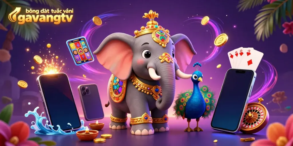 Experience live streaming with bóng đá trực tuyến gavangtv featuring dynamic 3D gambling elements and colorful characters.