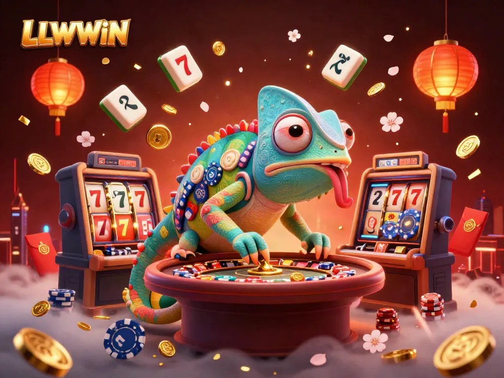Engage with LLWWIN by spinning vibrant slot reels in a lively casino atmosphere.