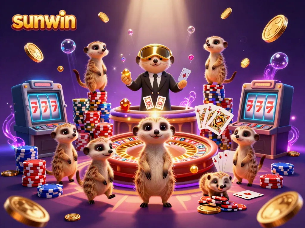 Engage with sunwin's vibrant online casino scene featuring meerkats playing games for an exhilarating experience.