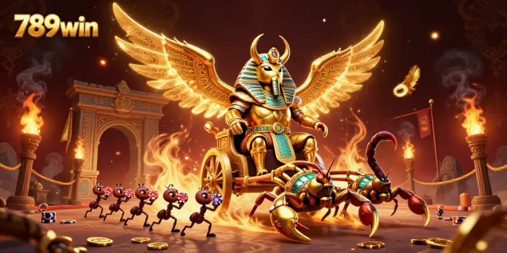 Engage with exhilarating casino action at 789win with captivating forces in a vivid 3D illustration.