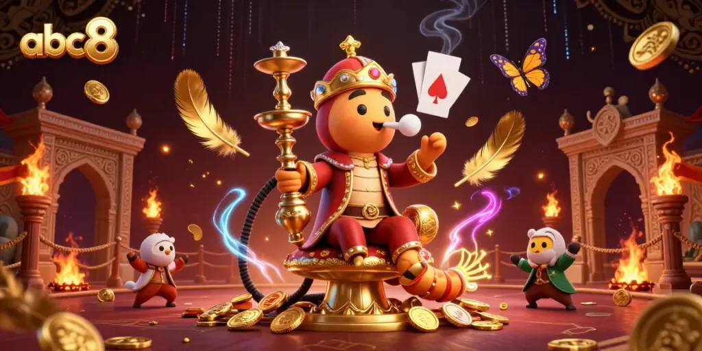 Engage in thrilling gameplay with abc8's vibrant casino scene featuring fascinating characters and rich details