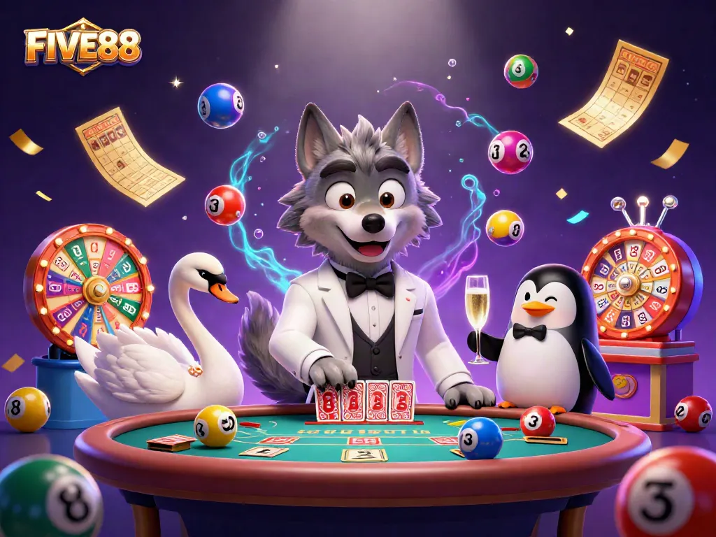 FIVE88 invites gamblers to enjoy vibrant table games and dynamic lottery excitement in a lively atmosphere.