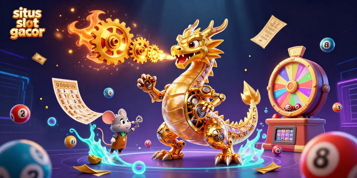 Experience the excitement of situs slot gacor with a vibrant 3D illustration featuring games and dynamic characters.