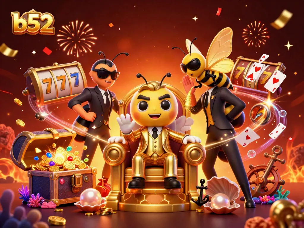 Engage with b52 slot challenges surrounded by vibrant gaming elements and charming characters.
