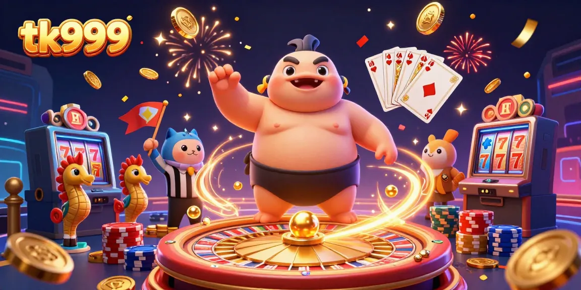 Engage with tk999 gameplay, featuring vibrant underwater casino elements and dynamic characters.