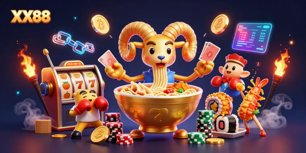 Experience exciting gameplay at XX88 with vibrant characters and dynamic casino elements.