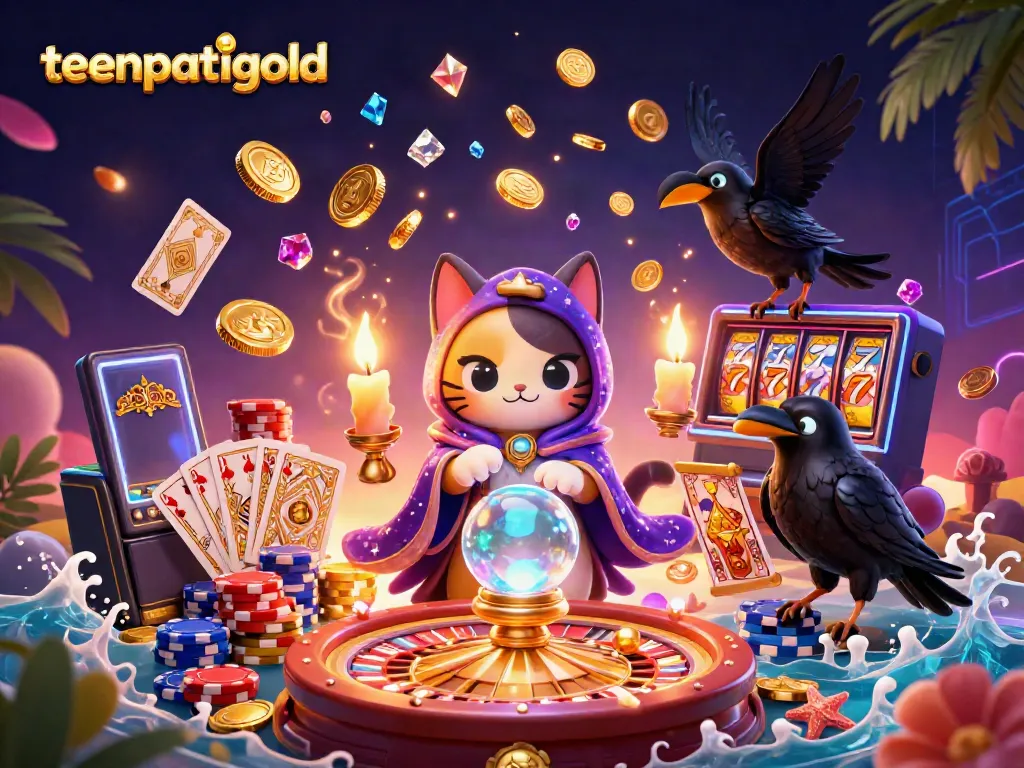 Experience thrilling gameplay with Teen Patti Gold showcasing vibrant casino elements and characters.