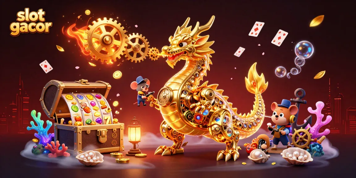 Melihat slot gacor yang memikat dengan karakter naga dan elemen kasino menarik.