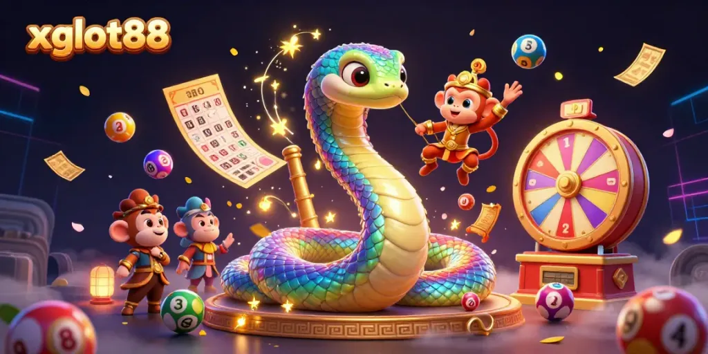 Menggali keseruan xgslot88 dalam ilustrasi kasino 3D yang penuh warna dan energi.