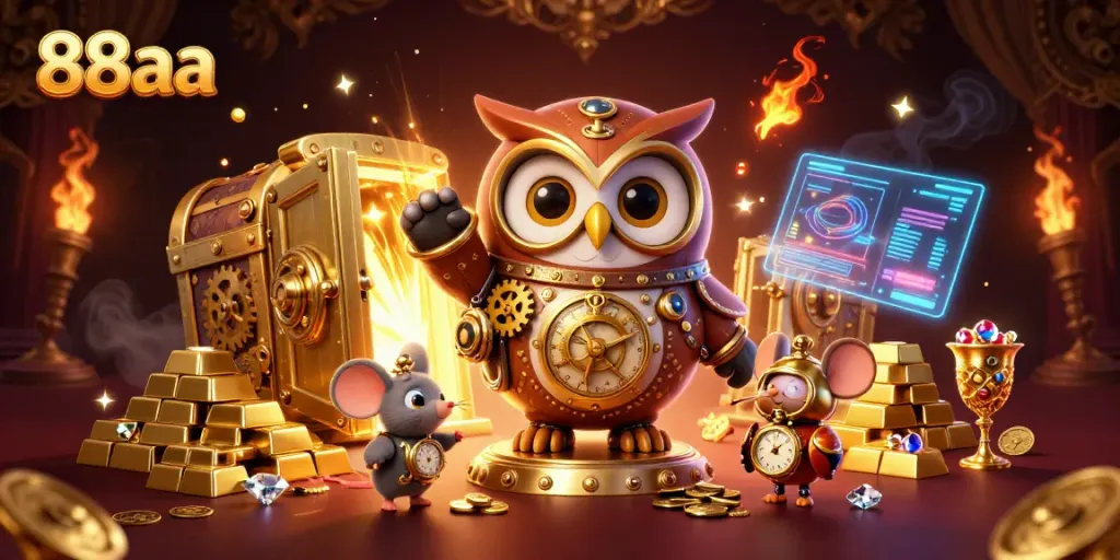 Engage in thrilling gaming adventures at 88aa with vibrant characters, dazzling treasures, and lively casino elements.