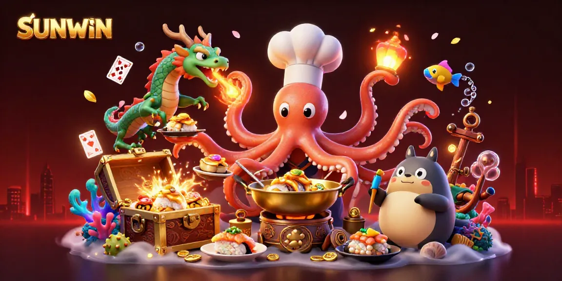SUNWIN offers exciting casino adventures with characters enjoying lavish luck and vibrant winnings.