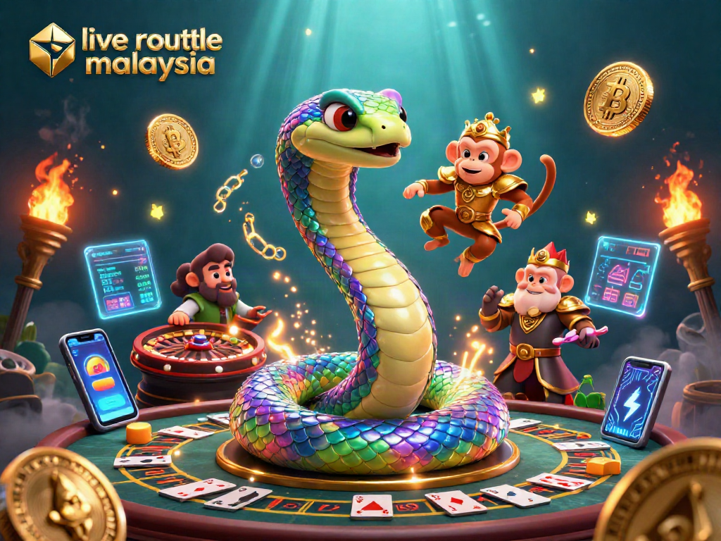 Experience live roulette malaysia with vibrant casino elements and a dynamic, magical scene.
