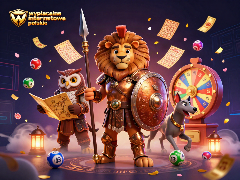 Experience the action of wypłacalne kasyna internetowe polskie with vibrant lottery elements and dynamic characters.