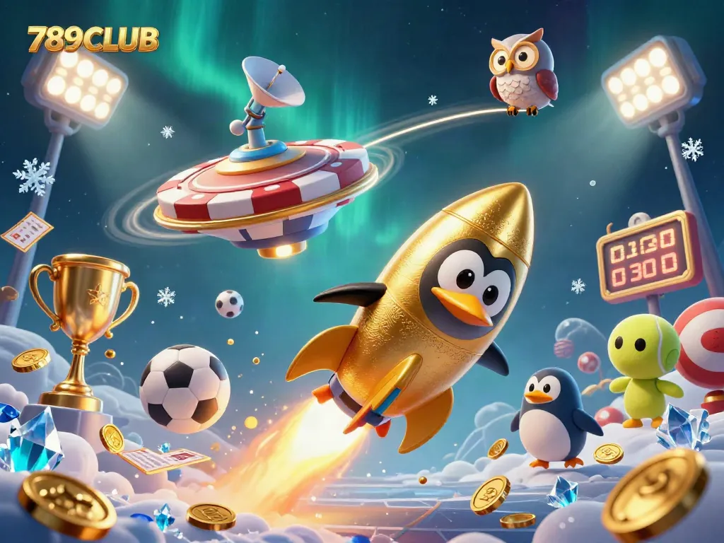 Bet on winning with 789CLUB's vibrant casino adventure through a cosmic landscape.