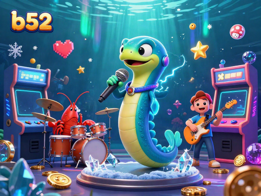 Join the b52 party underwater as the electric eel DJ rocks the casino stage with vibrant game themes.