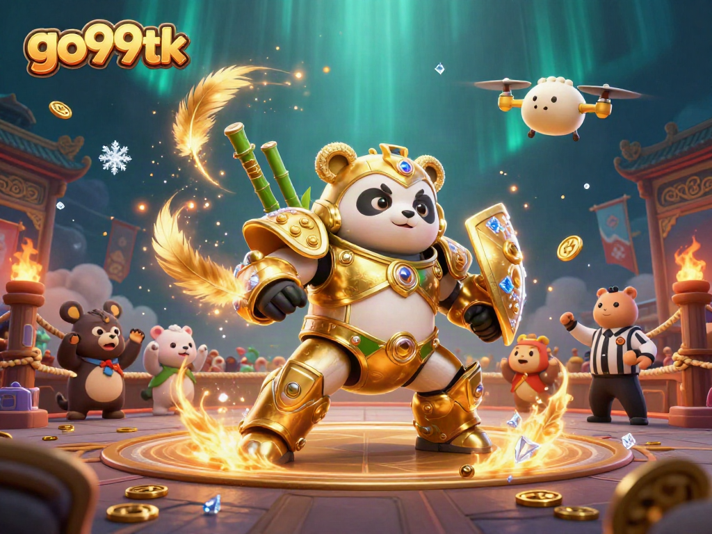 Experience thrilling action at go99tk with vibrant 3D casino illustrations showcasing a dynamic gambling arena.
