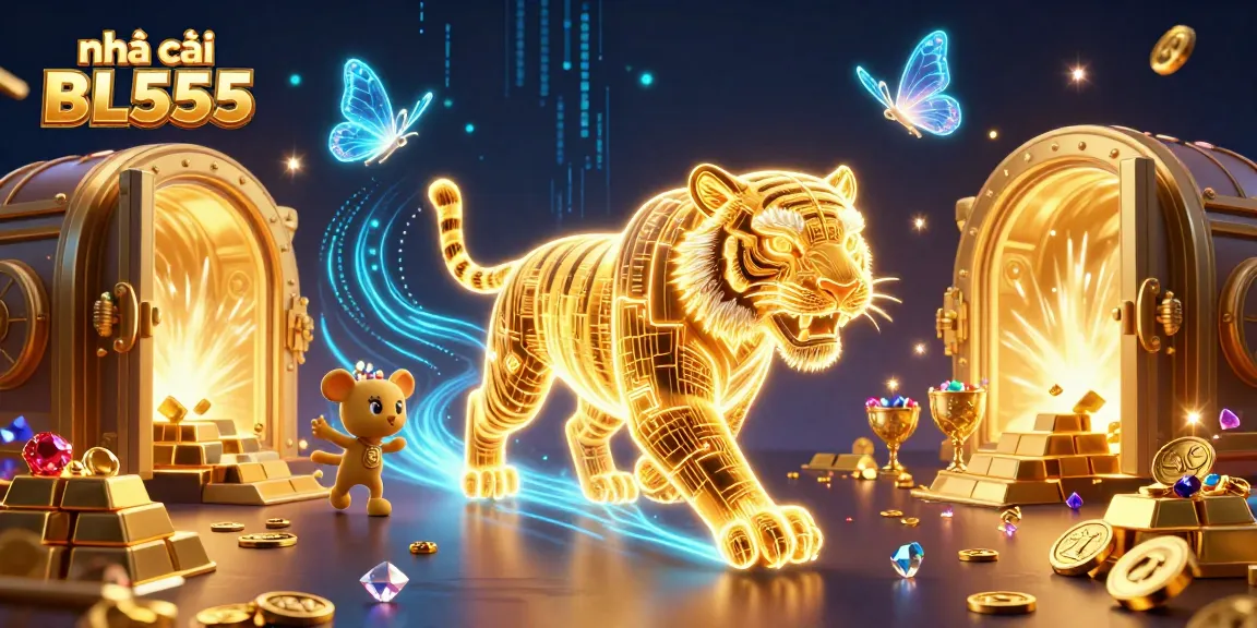 Experience exciting gaming at nhà cái BL555, featuring dynamic digital landscapes and vibrant casino elements.