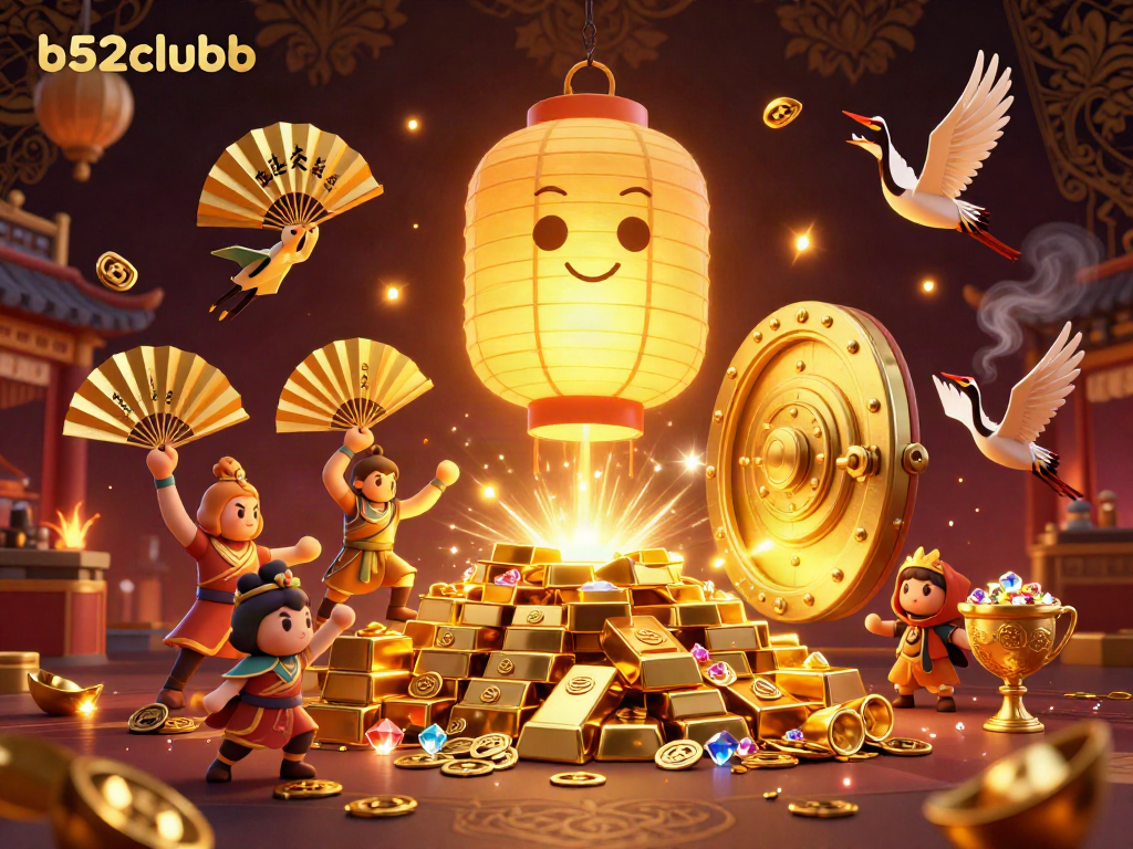 Engage in b52clubb’s new casino experience with golden lanterns, treasures, and lucky symbols.