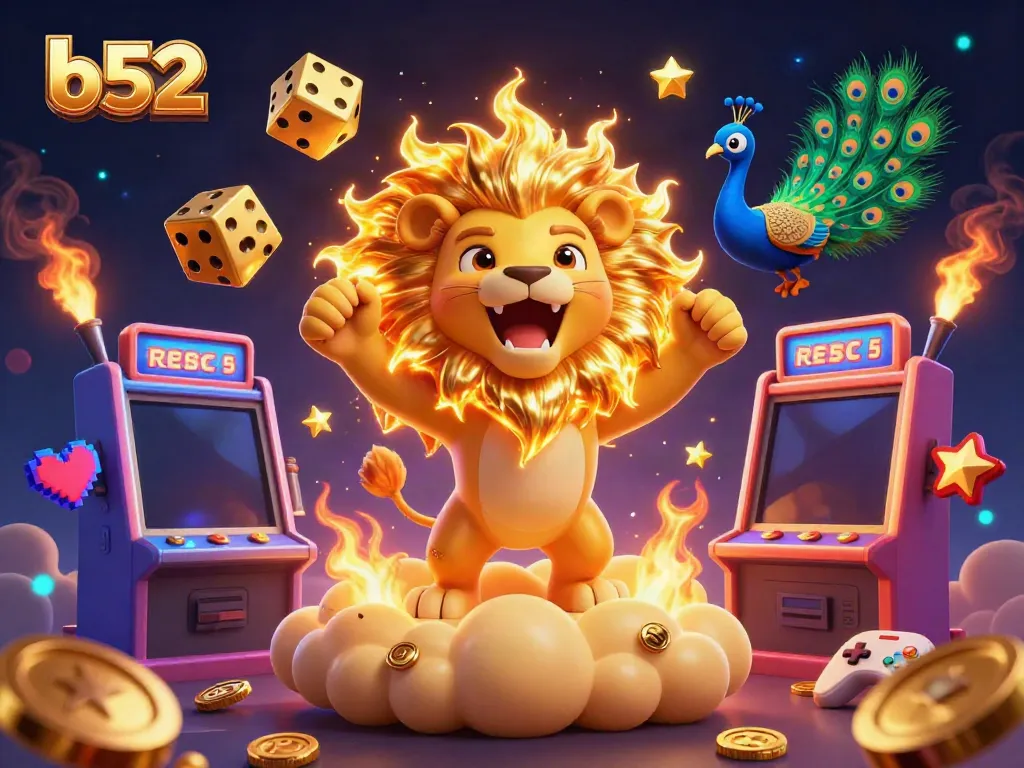 Experience thrilling b52 slot gameplay with dazzling golden elements and vibrant casino graphics.