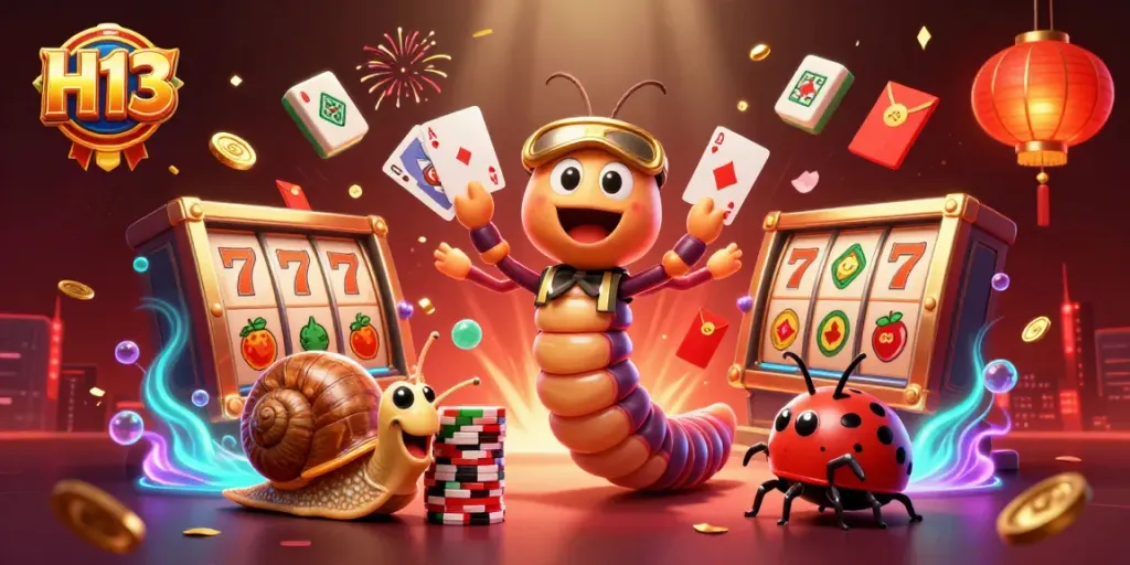 H13 heads to the casino table with a whimsical dealer and high-roller characters for an exciting game.